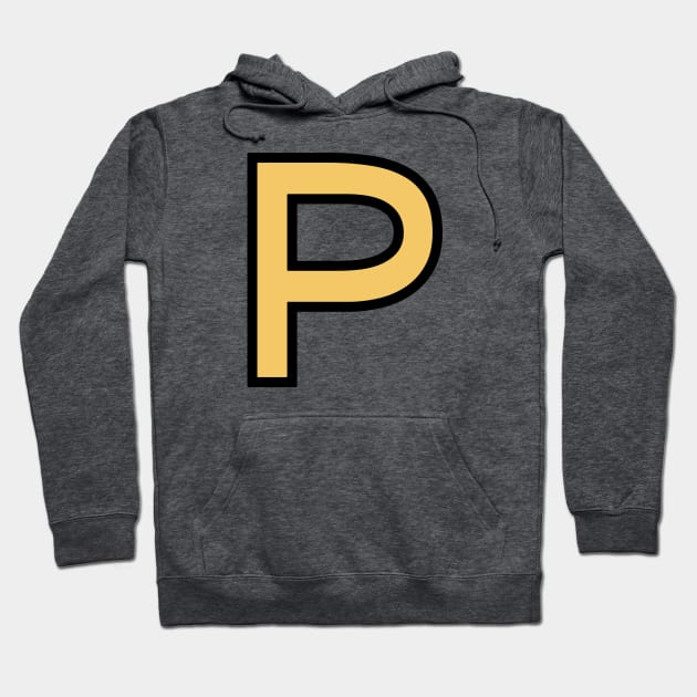 Funky Yellow Letter P Hoodie by Thespot